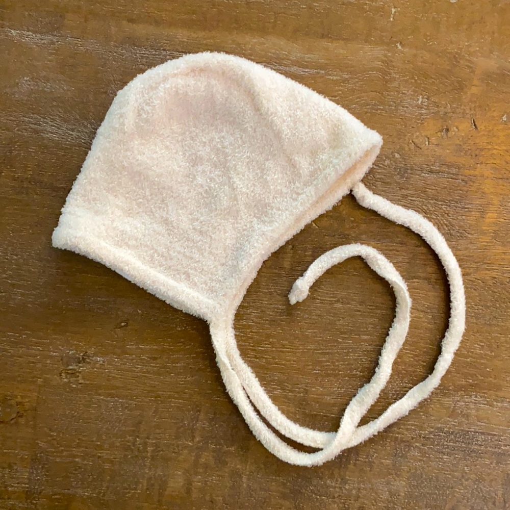 Oh baby! brand - off-white baby bonnet with tie closure, size: M